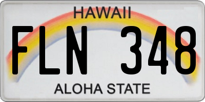 HI license plate FLN348
