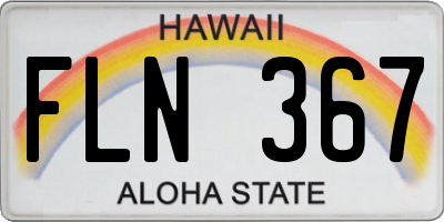 HI license plate FLN367