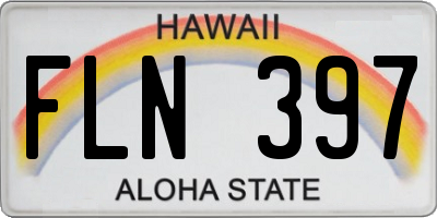 HI license plate FLN397