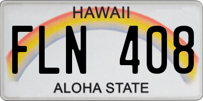 HI license plate FLN408