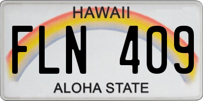 HI license plate FLN409