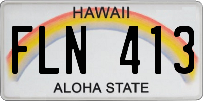 HI license plate FLN413