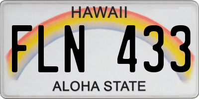 HI license plate FLN433