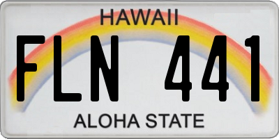 HI license plate FLN441