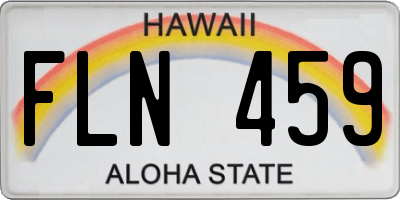 HI license plate FLN459