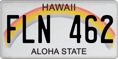 HI license plate FLN462