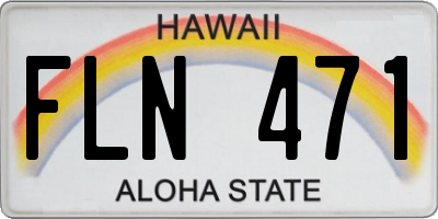 HI license plate FLN471