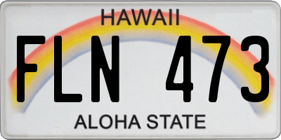 HI license plate FLN473