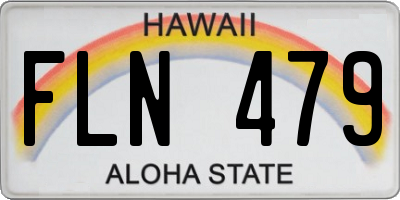 HI license plate FLN479