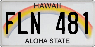 HI license plate FLN481