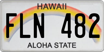 HI license plate FLN482