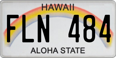HI license plate FLN484