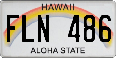 HI license plate FLN486