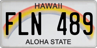 HI license plate FLN489