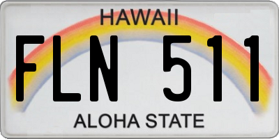 HI license plate FLN511