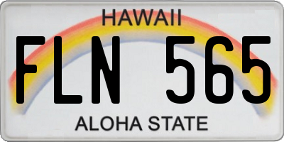 HI license plate FLN565