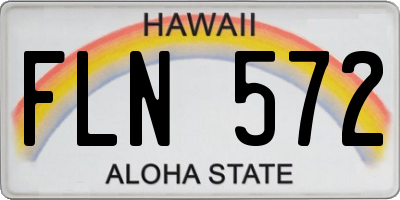 HI license plate FLN572