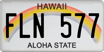 HI license plate FLN577