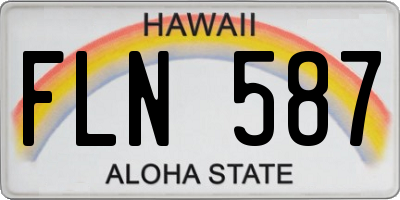 HI license plate FLN587