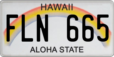 HI license plate FLN665