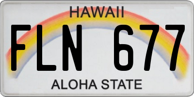 HI license plate FLN677