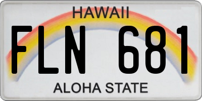 HI license plate FLN681