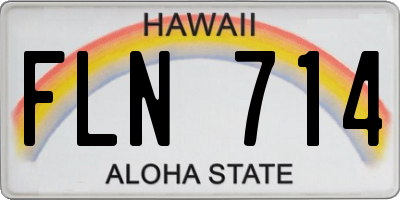 HI license plate FLN714