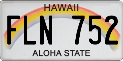HI license plate FLN752