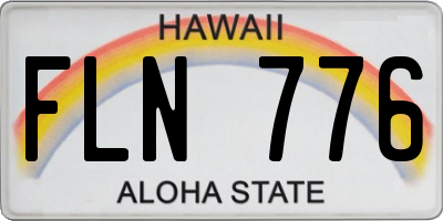 HI license plate FLN776