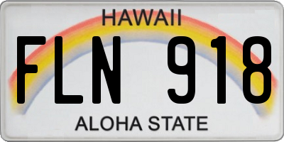 HI license plate FLN918