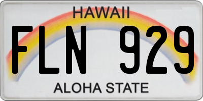 HI license plate FLN929
