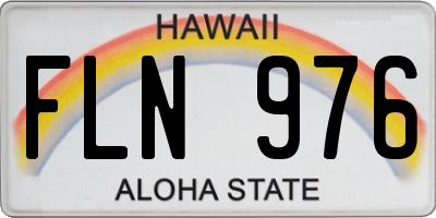 HI license plate FLN976