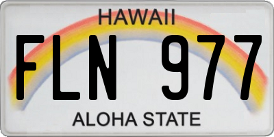 HI license plate FLN977
