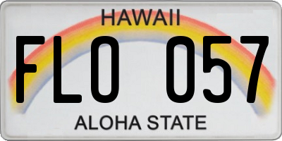 HI license plate FLO057