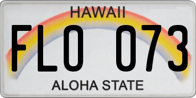 HI license plate FLO073