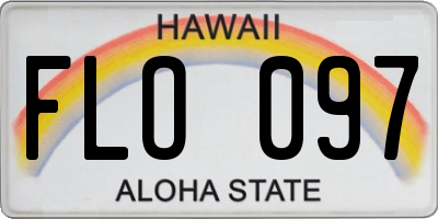 HI license plate FLO097