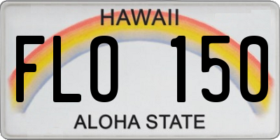 HI license plate FLO150