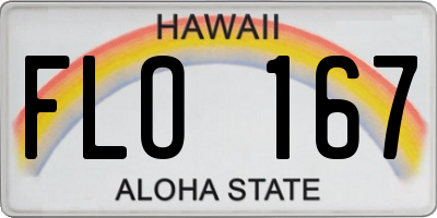 HI license plate FLO167