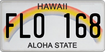 HI license plate FLO168