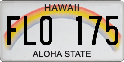 HI license plate FLO175