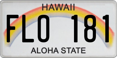 HI license plate FLO181