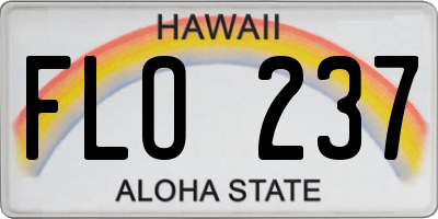 HI license plate FLO237