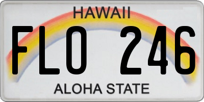 HI license plate FLO246