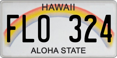 HI license plate FLO324