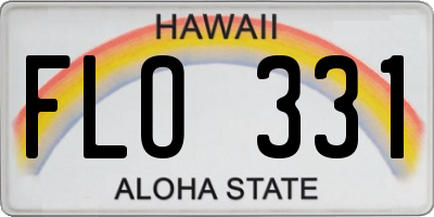HI license plate FLO331