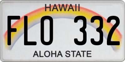 HI license plate FLO332