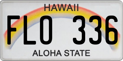 HI license plate FLO336