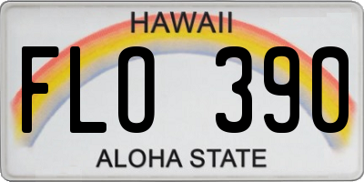 HI license plate FLO390