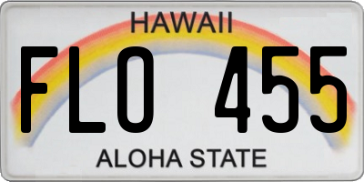 HI license plate FLO455