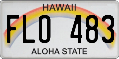 HI license plate FLO483
